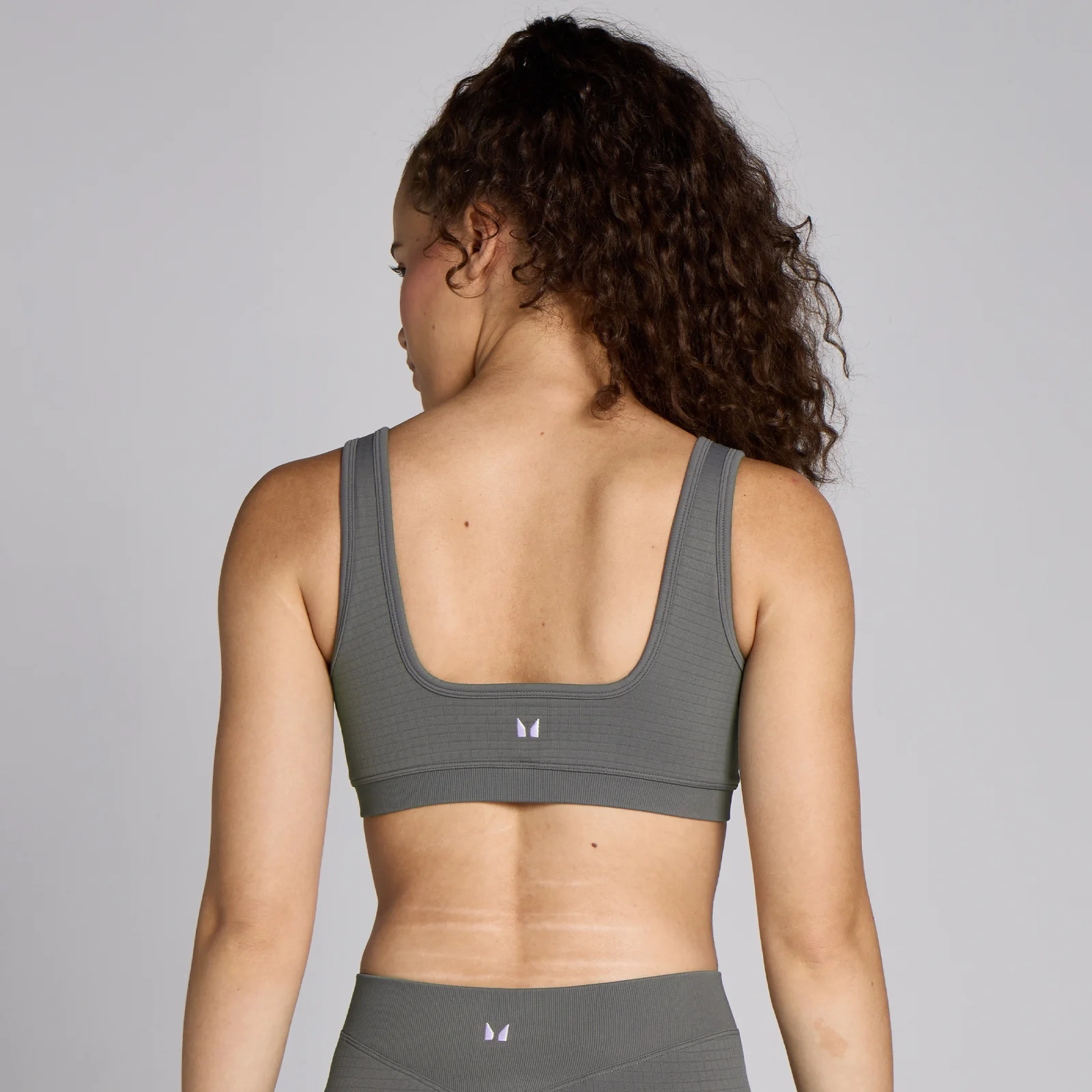 MP Women's Waffle Seamless Bra - Gun Metal - M Image 2