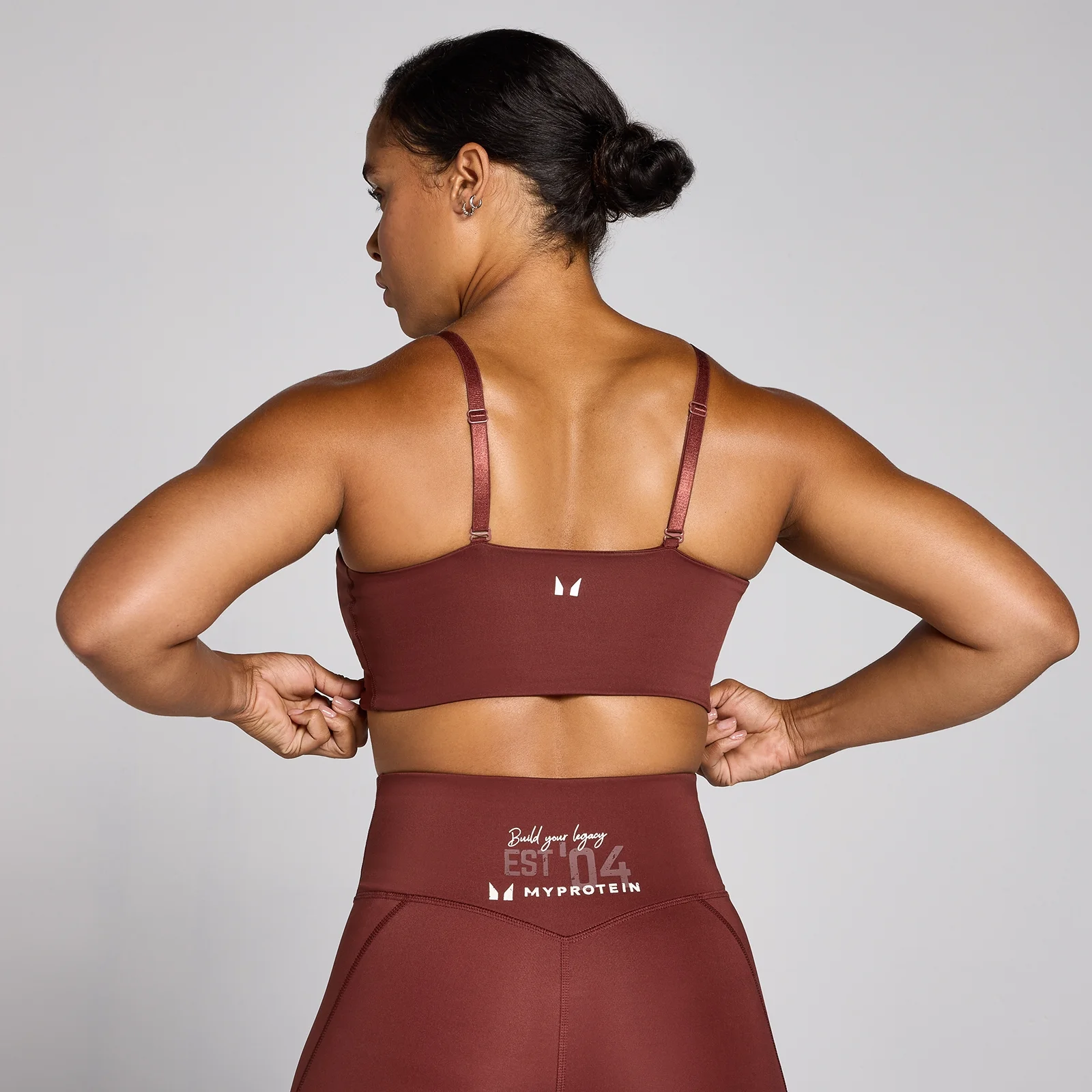 MP Women's Origin Graphic Training Sports Bra - Firebrick - XS Image 2