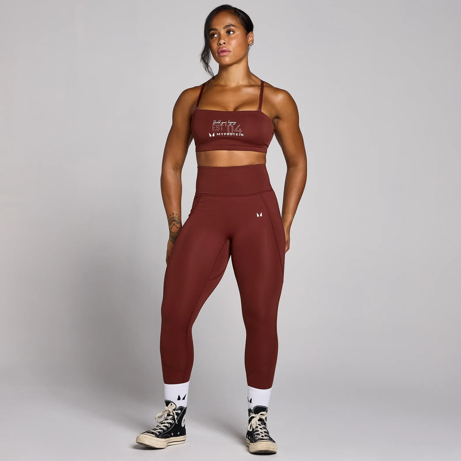 MP Women's Origin Graphic Training Sports Bra - Firebrick - XS Image 3
