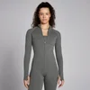 MP Women's Waffle Seamless Full Zip Jacket - Gun Metal
