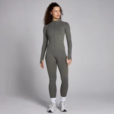 MP Women's Waffle Seamless Full Zip Jacket - Gun Metal - L Image 6