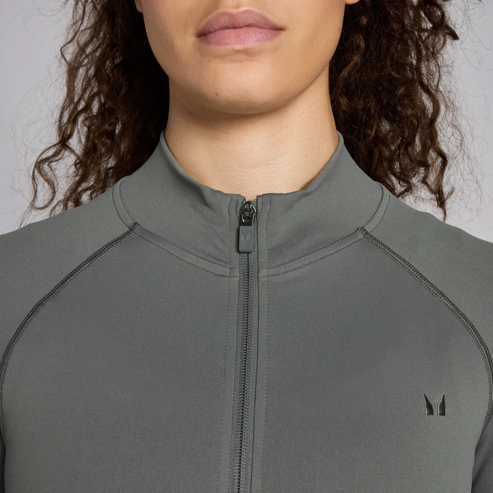 MP Women's Waffle Seamless Full Zip Jacket - Gun Metal - L Image 5