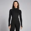 MP Women's Waffle Seamless Long Sleeve Top - Black