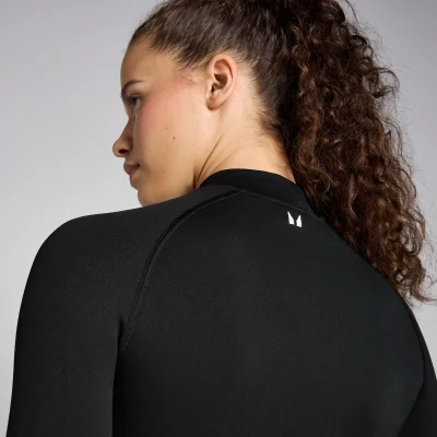 MP Women's Waffle Seamless Long Sleeve Top - Black - M Image 6