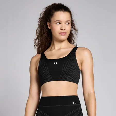 MP Women's Tempo Seamless Linear Bra - Black