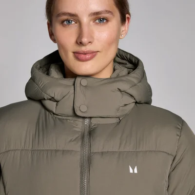 MP Women's Long Padded Puffer Jacket - Espresso - L Image 7