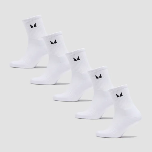 MP Unisex Crew Socks (5 Pack) - White