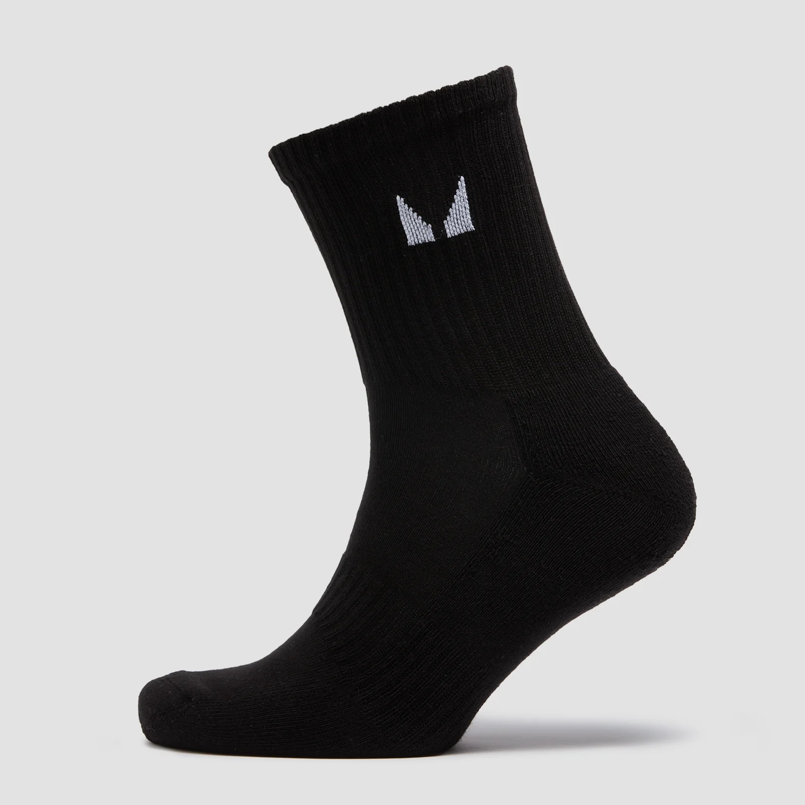MP Unisex Crew Socks (3 Pack) - Black/White - UK 2-5 Image 2