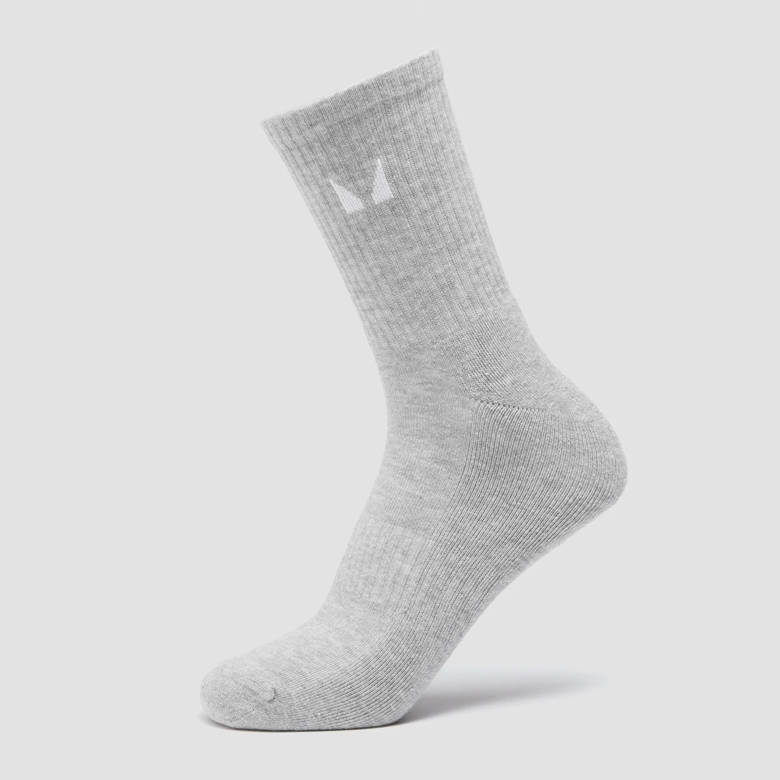 MP Unisex Crew Socks (3 Pack) - White/Black/Grey Marl - UK 2-5 Image 3
