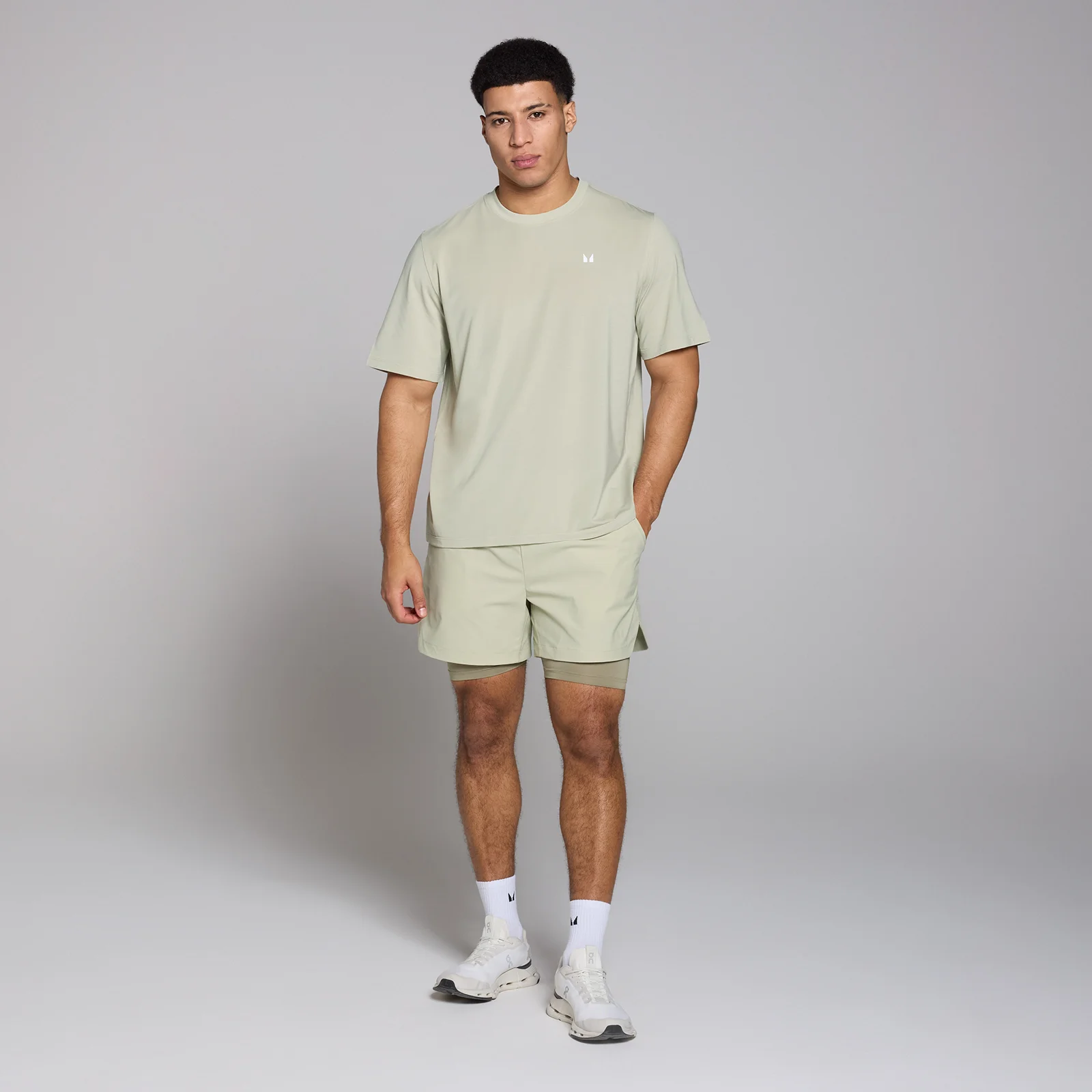 MP Men's Tempo Graphic Oversized T-Shirt - Salt Grey - XS Image 3