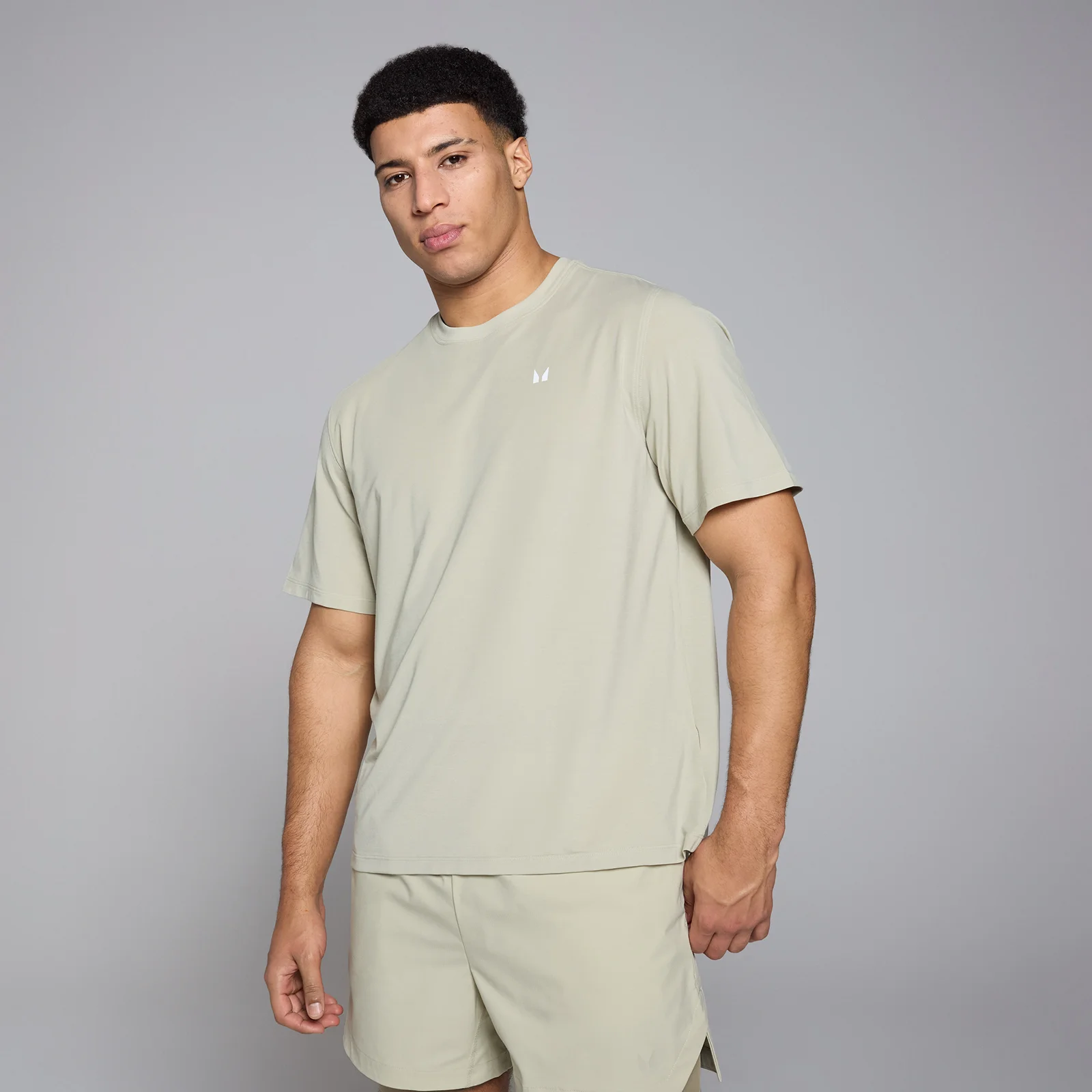 MP Men's Tempo Graphic Oversized T-Shirt - Salt Grey - XS Image 2