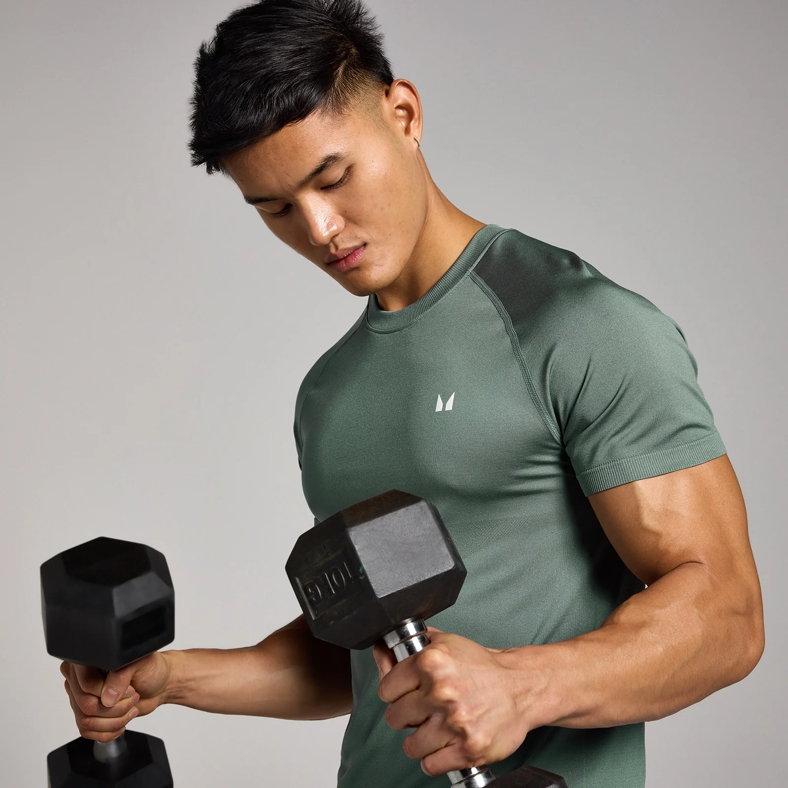 MP Men's Tempo Seamless T-shirt Stone Wash Myprotein UK