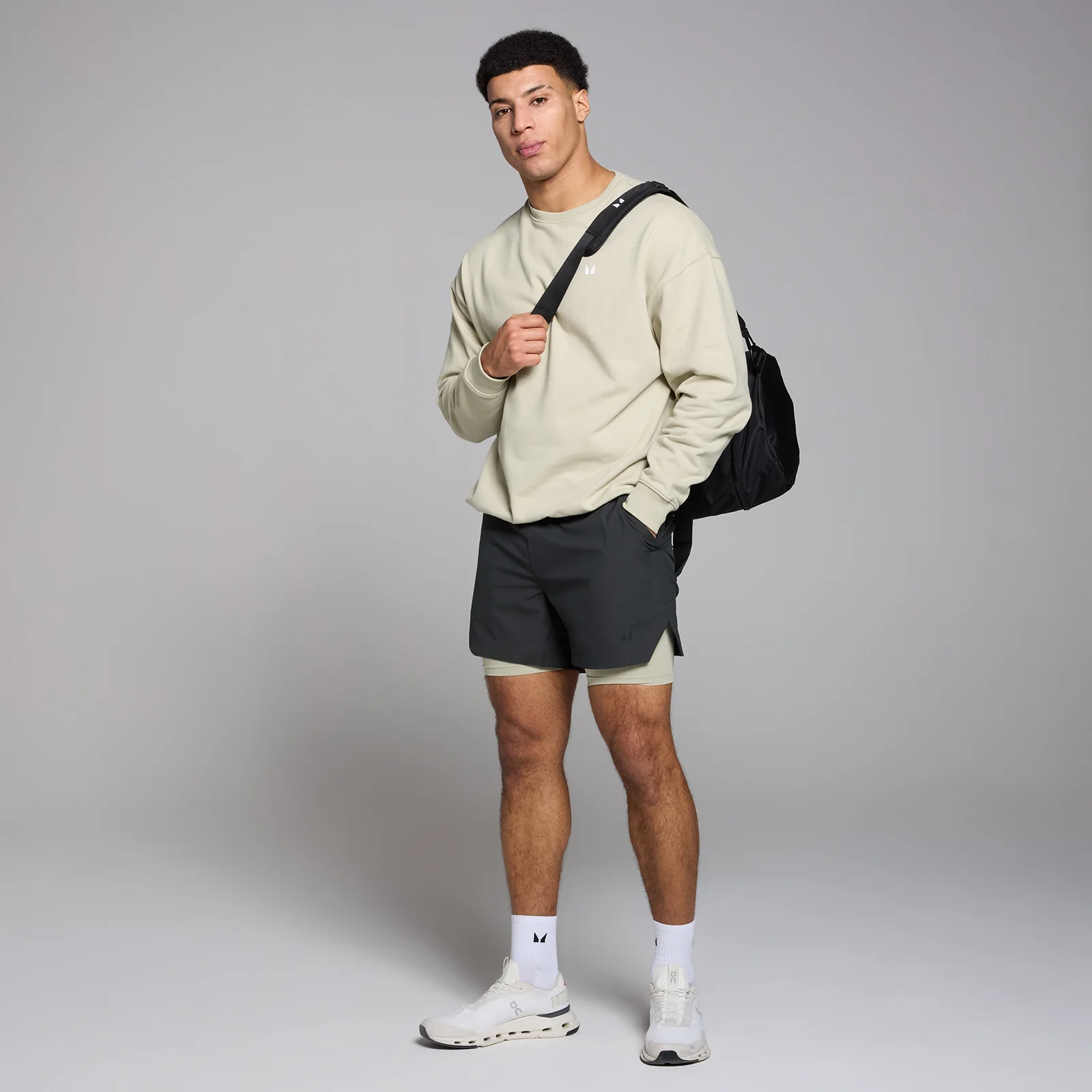 MP Men's Tempo Oversized Graphic Sweatshirt - Salt Grey - XS Image 3
