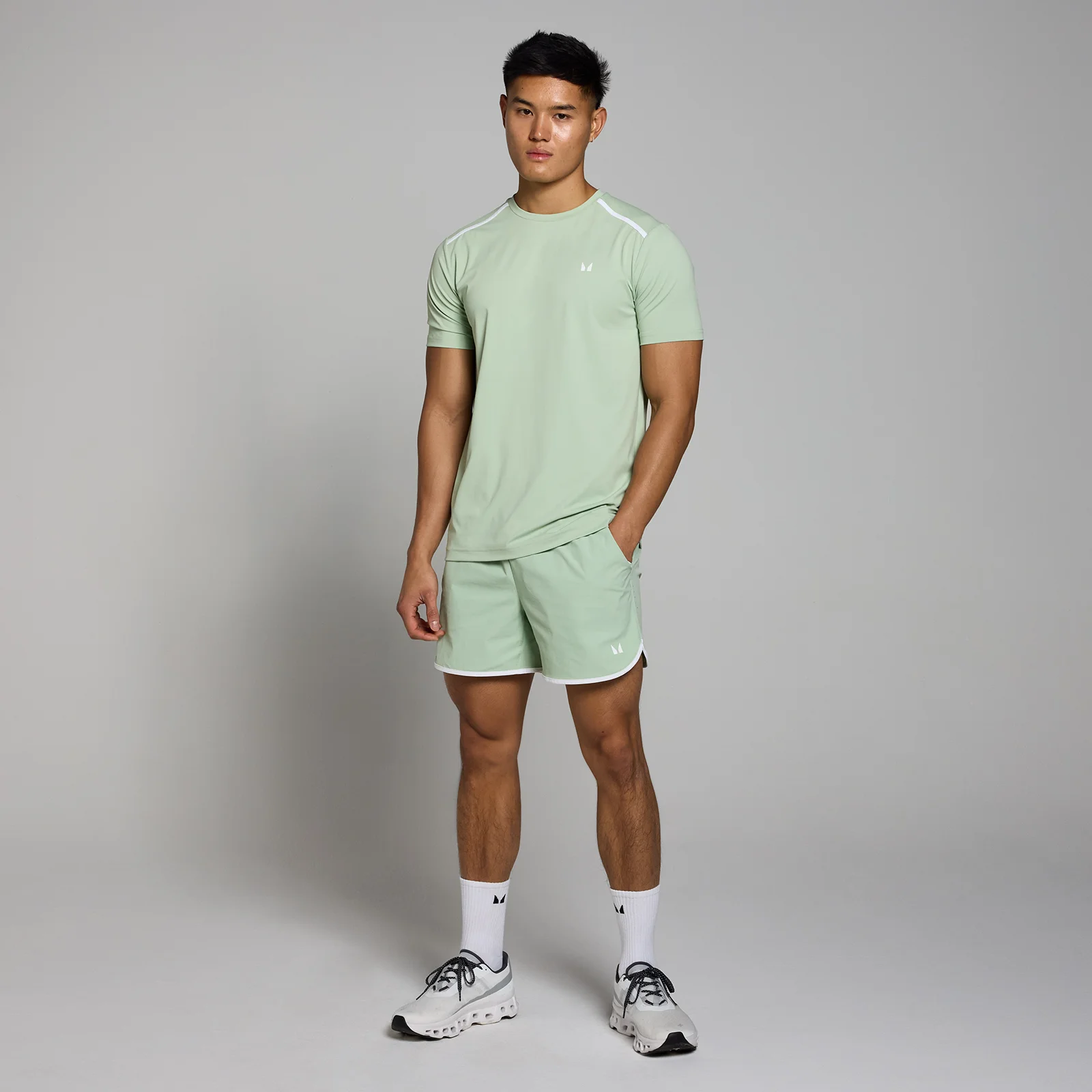 MP Men's Tempo Binding 5" Shorts - Frost Green - XS Image 3