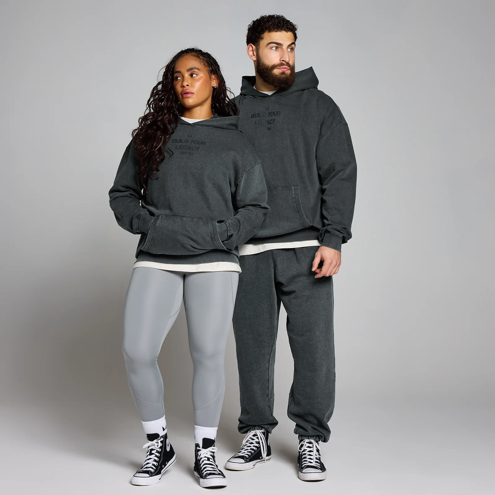 MP Origin Washed Graphic Hoodie - Washed Black - XXS-XS Image 5