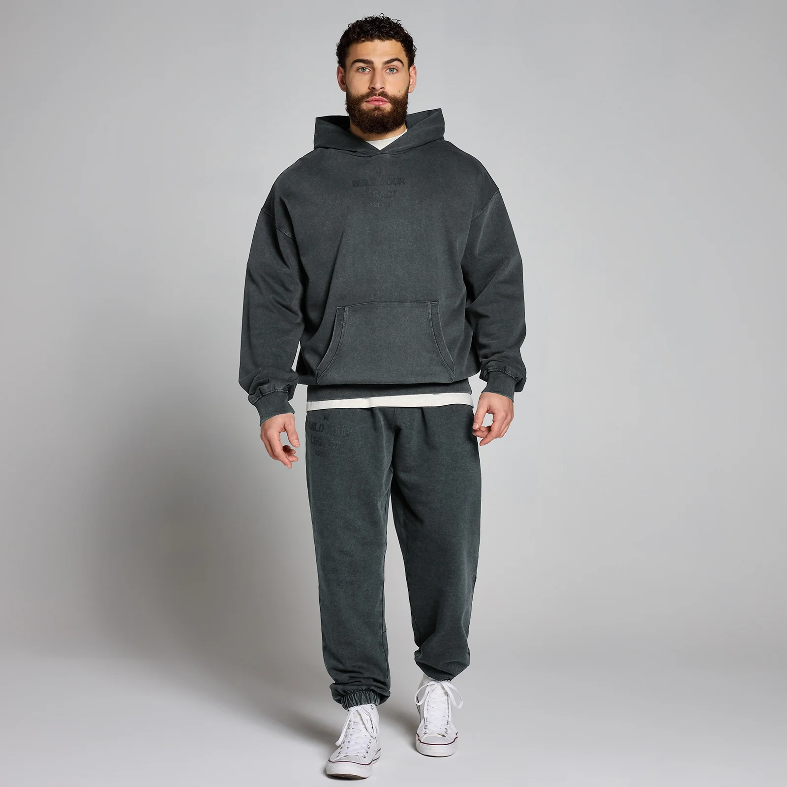 MP Origin Washed Graphic Hoodie - Washed Black - XXS-XS Image 3