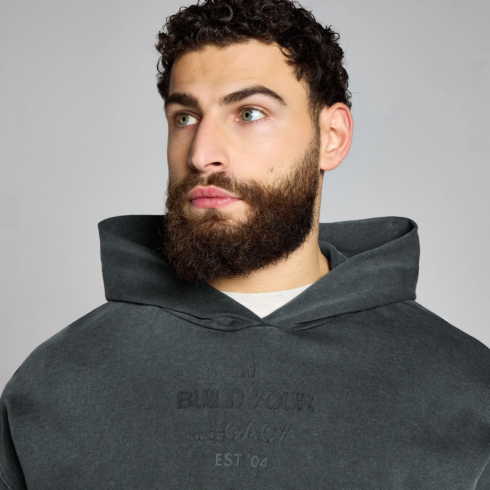 MP Origin Washed Graphic Hoodie - Washed Black - XXS-XS Image 4