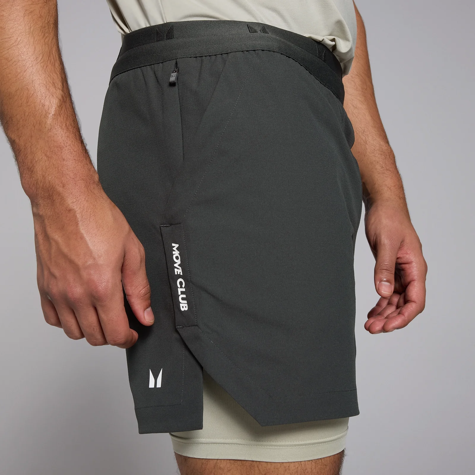 MP Men's Tempo 5" 2-in-1 Shorts - Washed Black - XS Image 5