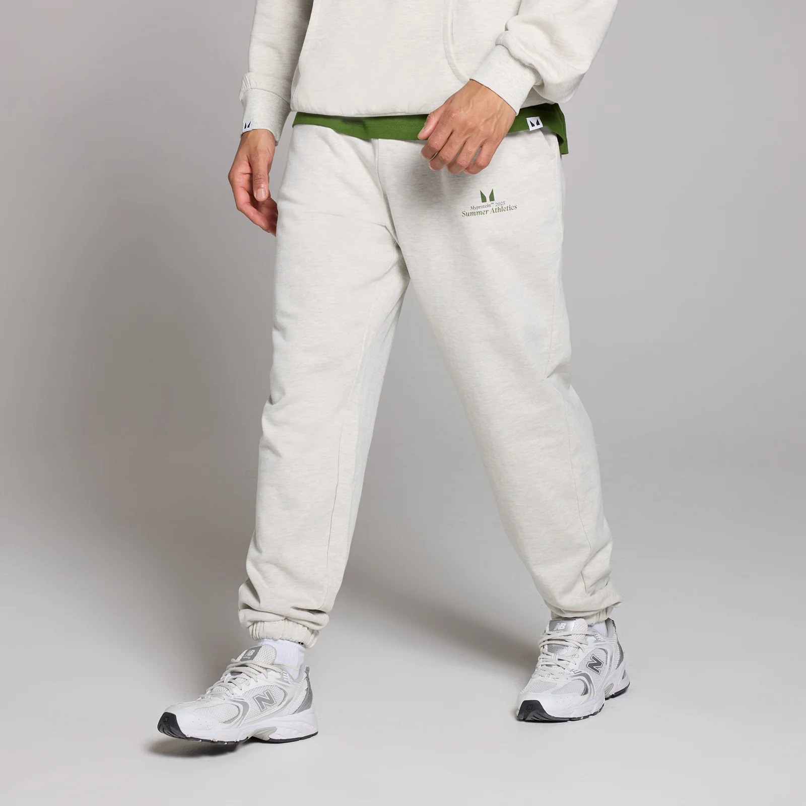 MP Men's Retro Oversized Joggers - Grey Marl - S Image 1