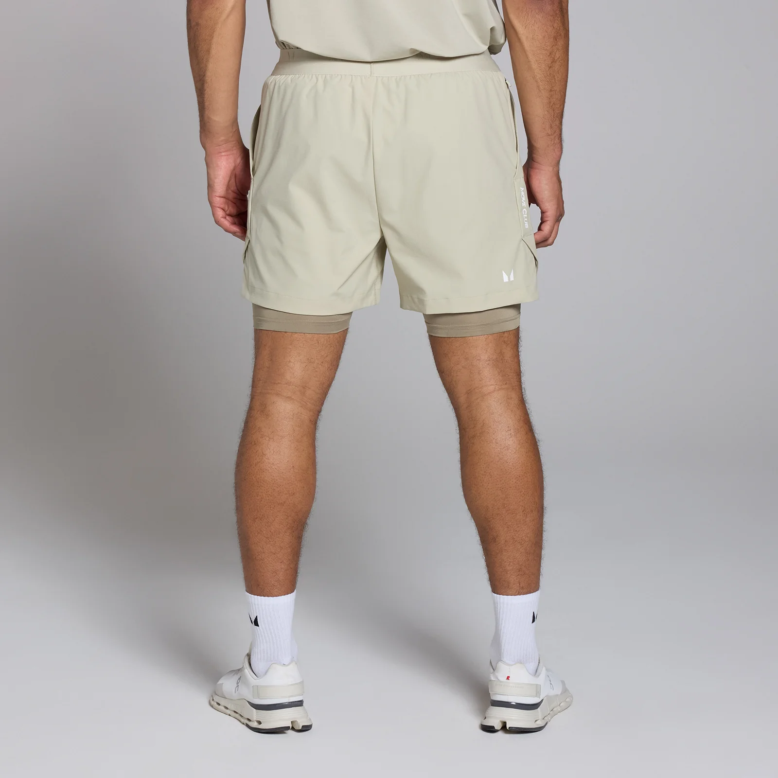 MP Men's Tempo 5" 2-in-1 Shorts - Salt Grey - XS Image 2