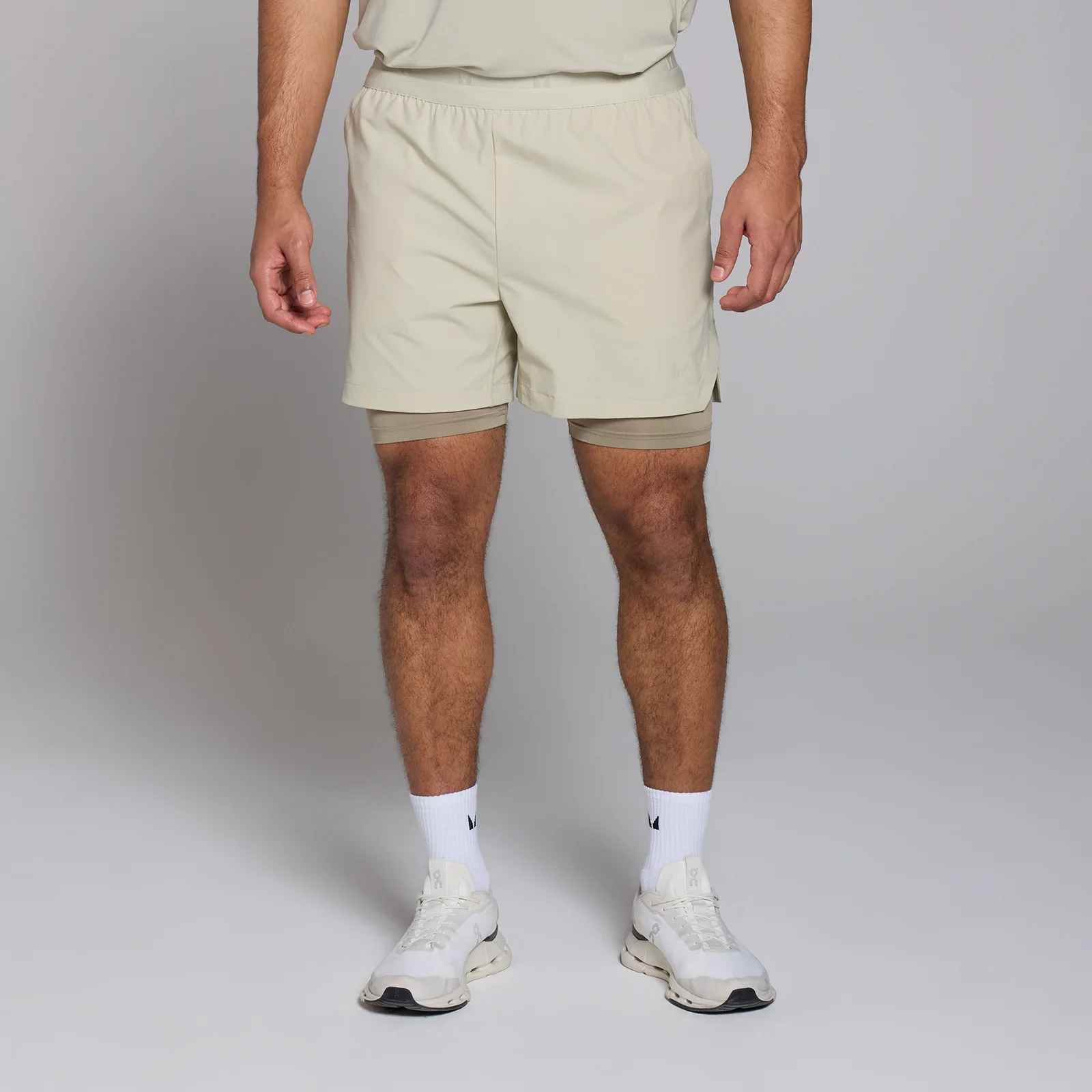 MP Men's Tempo 5" 2-in-1 Shorts - Salt Grey - XS Image 1