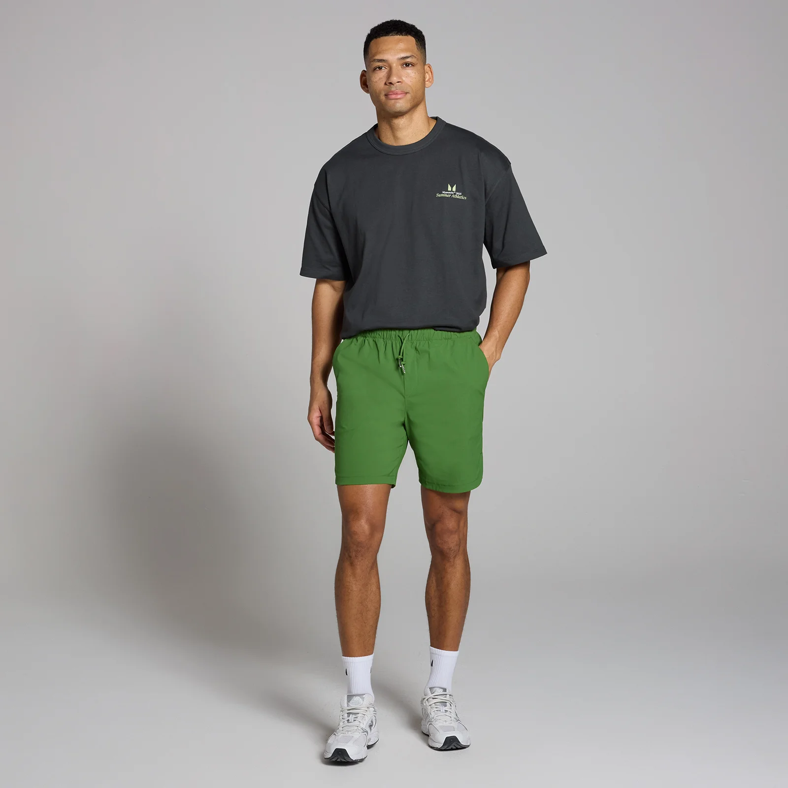 MP Men's Retro Woven Shorts - Dark Pine - XS Image 3
