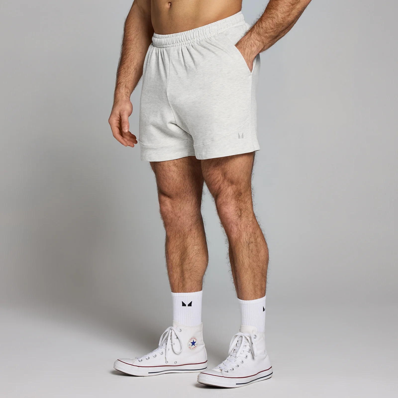 MP Men's Origin Washed Graphic Sweatshorts - Grey Marl - XS Image 1