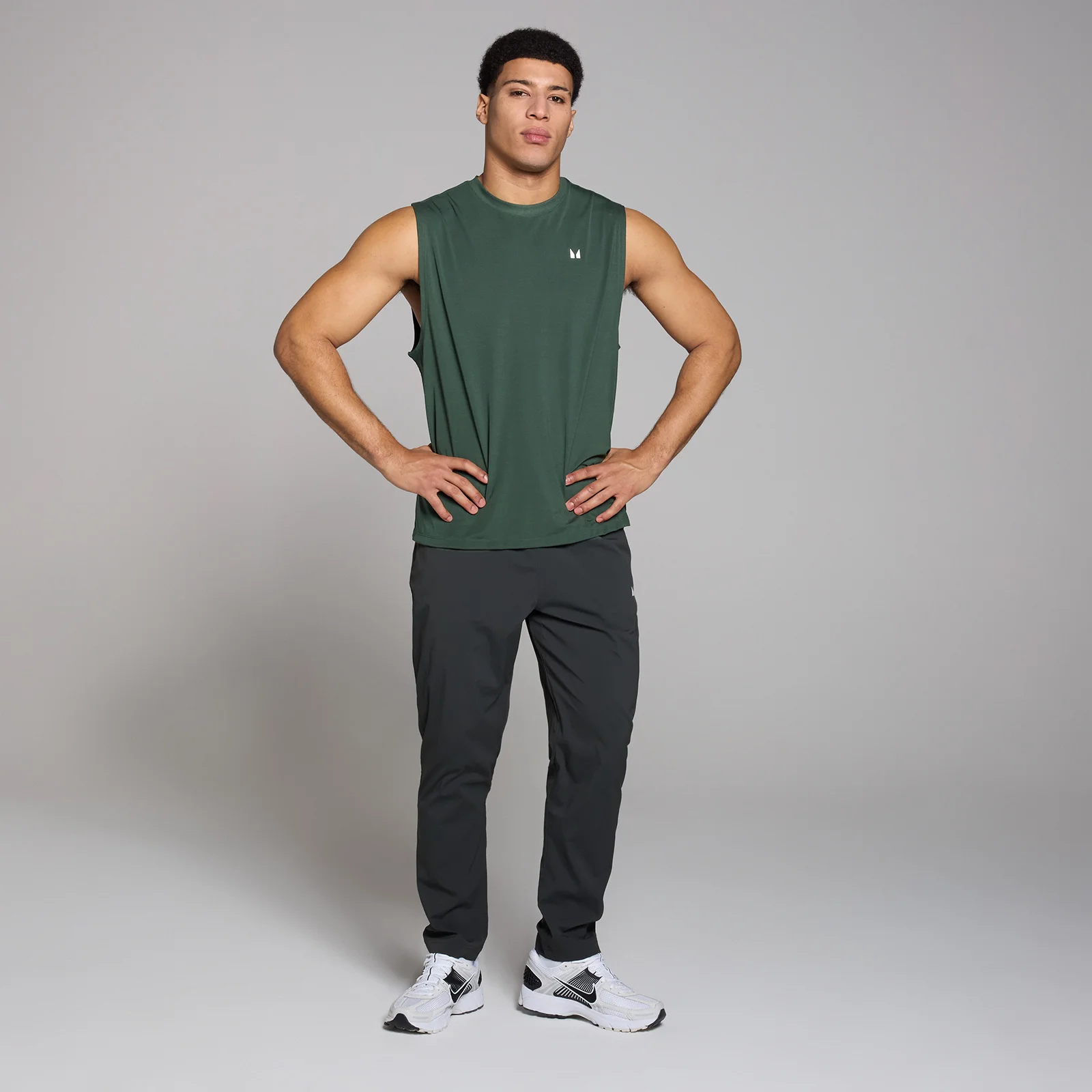 MP Men's Tempo Graphic Oversized Tank - Deep Green - XS Image 3