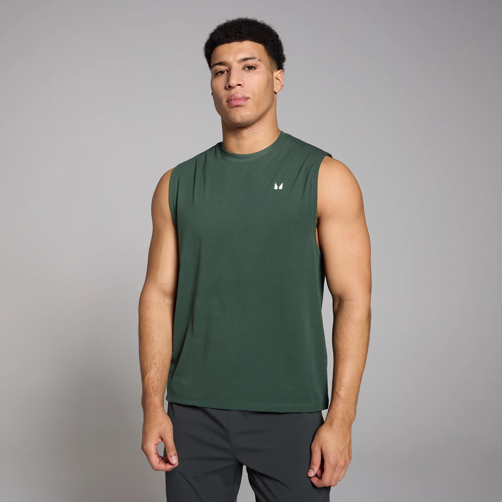 MP Men's Tempo Graphic Oversized Tank - Deep Green - XS Image 2