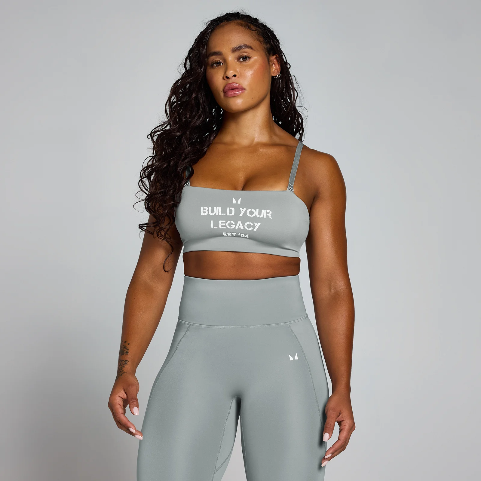 MP Women's Origin Graphic Training Sports Bra - Fossil Grey - XL Image 1