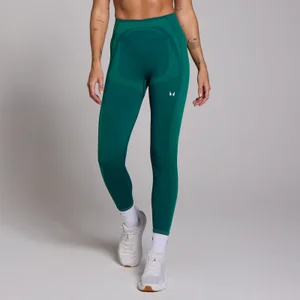 MP Women's Tempo Seamless Hybrid Leggings - Deep Teal - Size XS