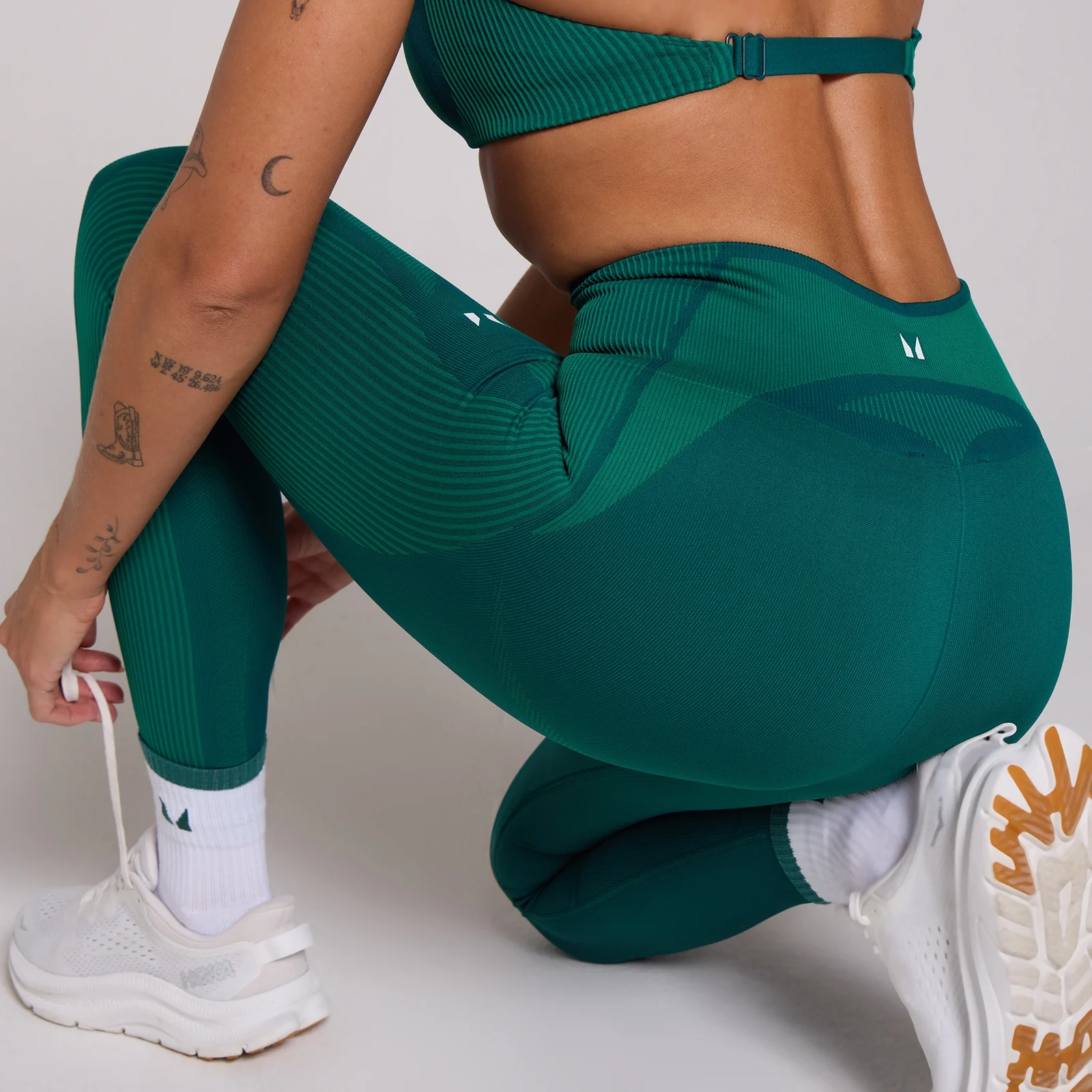 MP Women's Tempo Seamless Hybrid Leggings - Deep Teal - XS Image 5