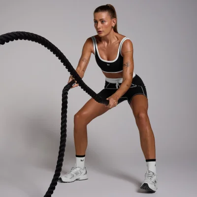 MP Women's Tempo Contrast Drawstring Shorts - Black - XS Image 6