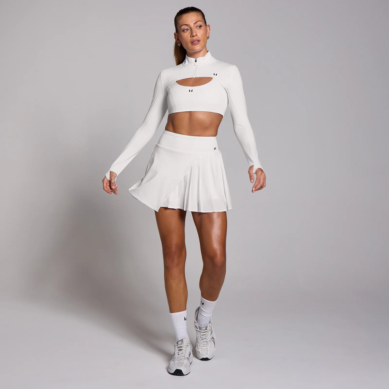 MP Women's Tempo Super Crop Jacket - White - XL Image 3