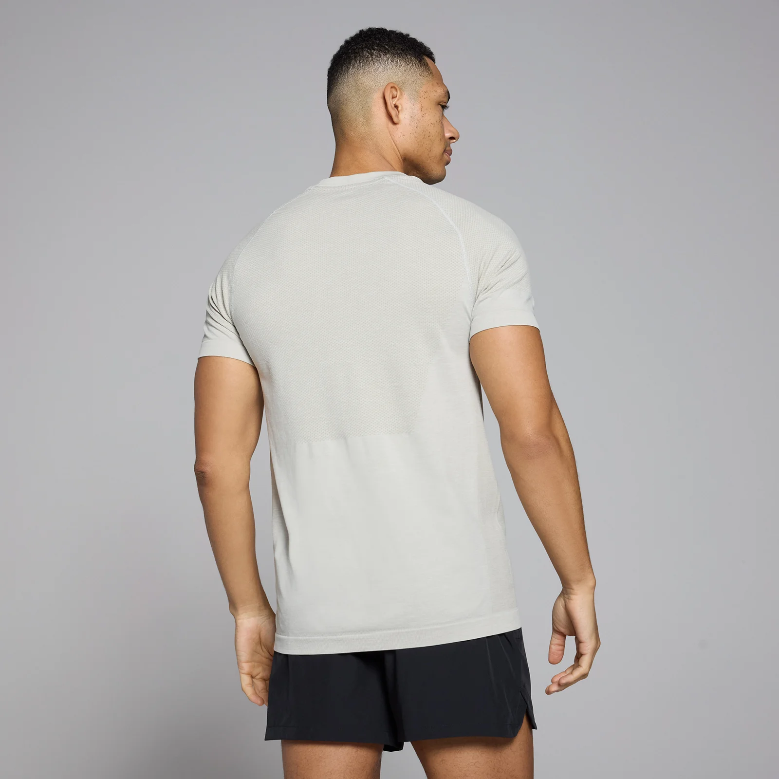 MP Men's Seamless Short Sleeve T-Shirt - Sky Grey Marl - S Image 2