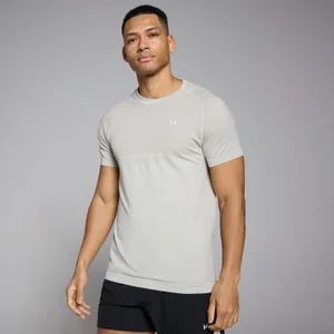 MP Men's Seamless Short Sleeve T-Shirt - Sky Grey Marl - Size S
