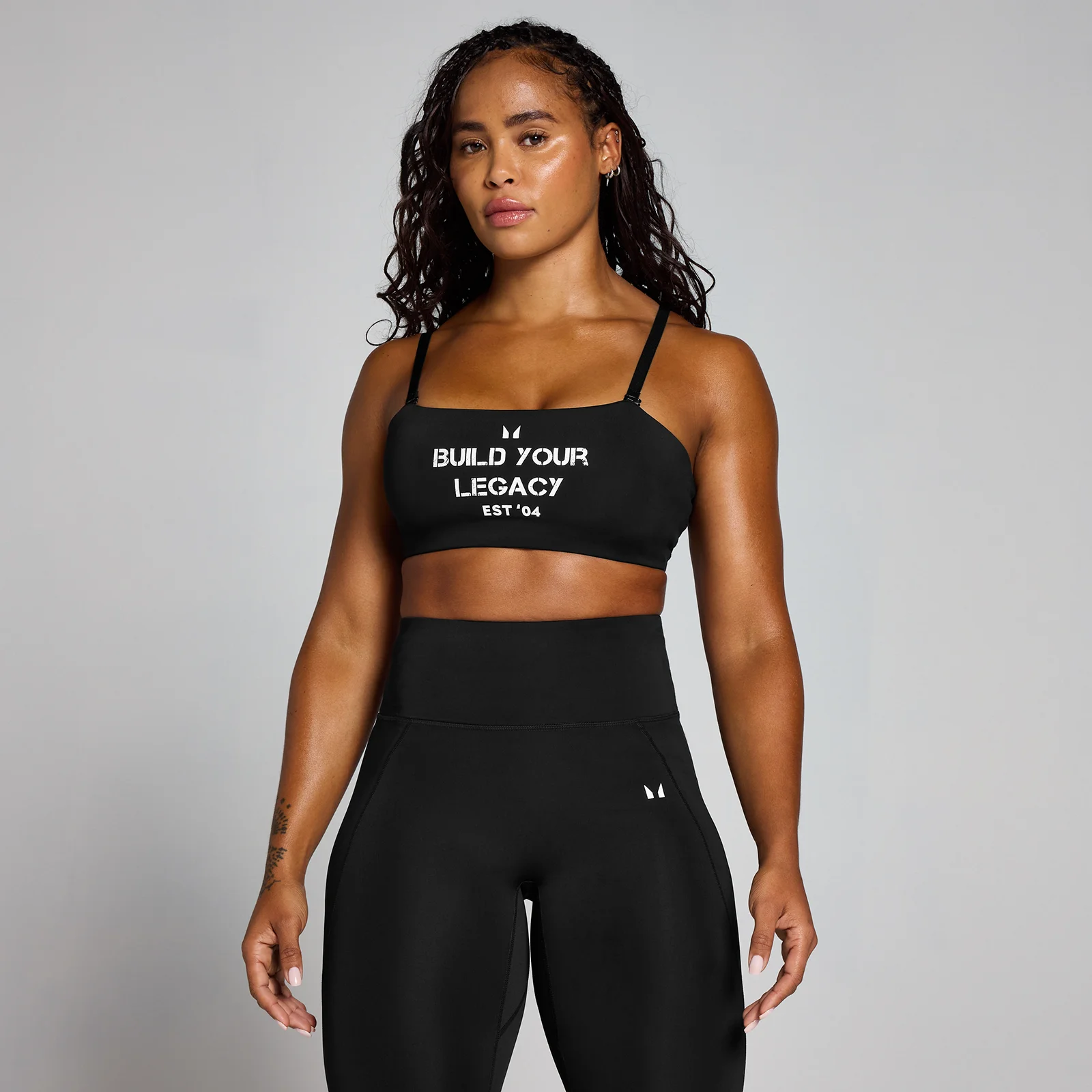 MP Women's Origin Graphic Training Sports Bra - Black - XS Image 1