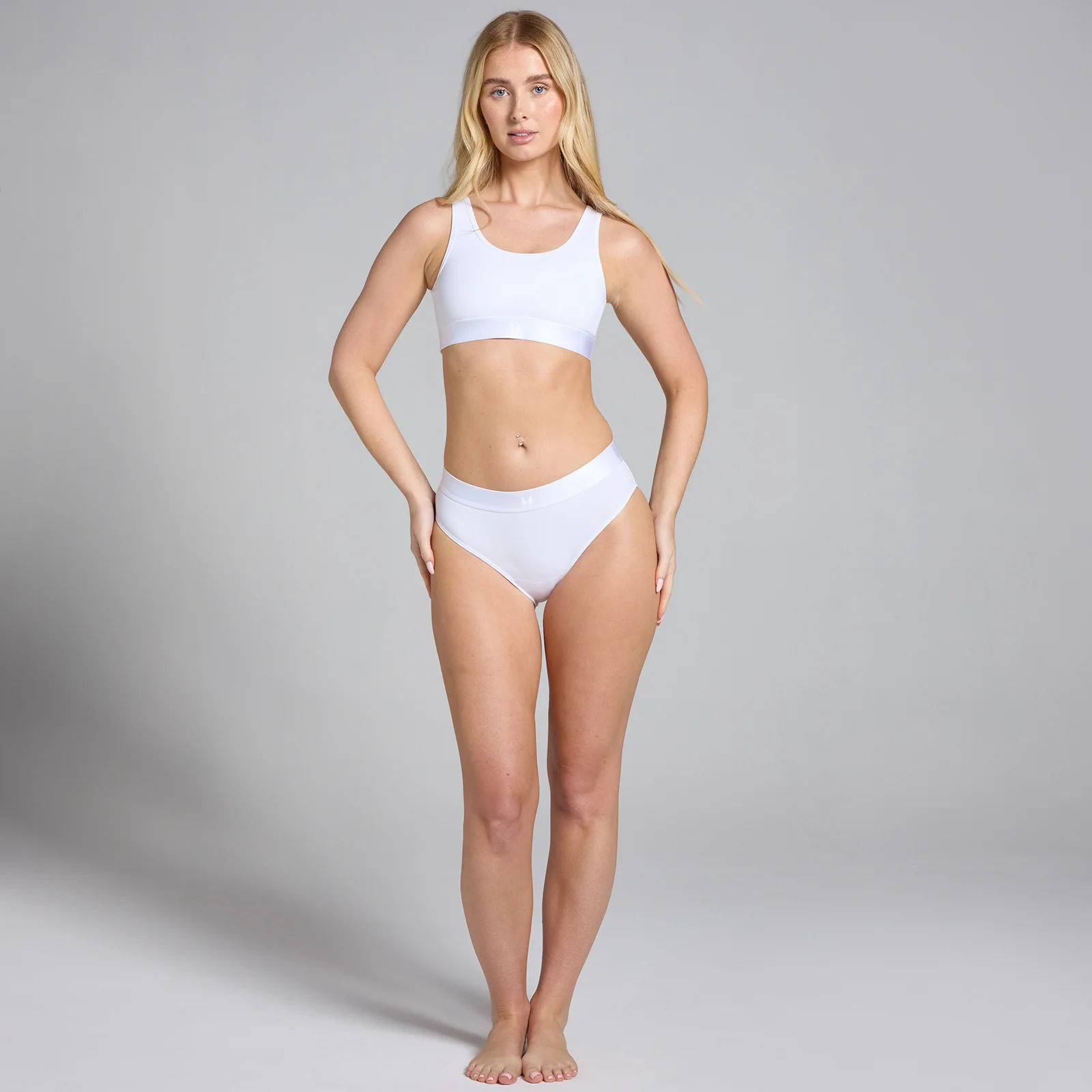 MP Scooped Neck Bralette - White - XS Image 4