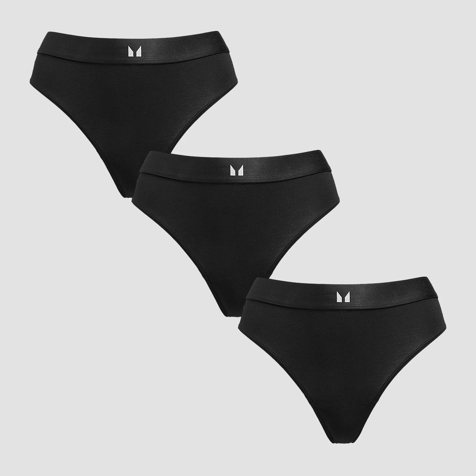 MP Women's Mid Rise Thong (3 Pack) - Black - S Image 1