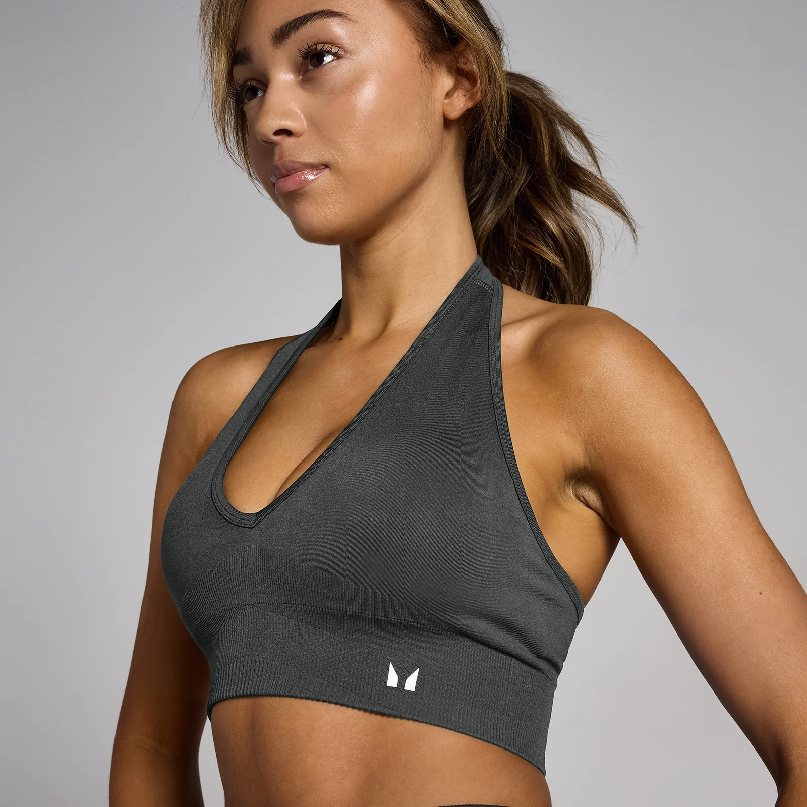 MP Women's Tempo Seamless Halter Neck Bra - Night Grey - XS Image 4