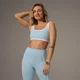MP X Tatiana Contrast Square Neck Sports Bra - Light Aqua