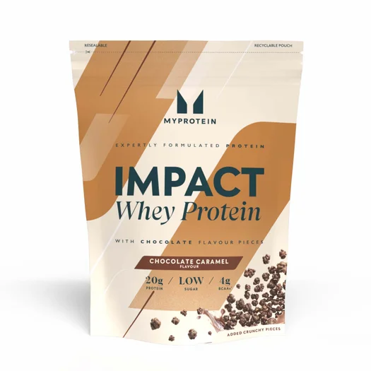 Impact Whey Protein Powder - 960g - 30servings - Chocolate Caramel with Crunchy Biscuit Pieces