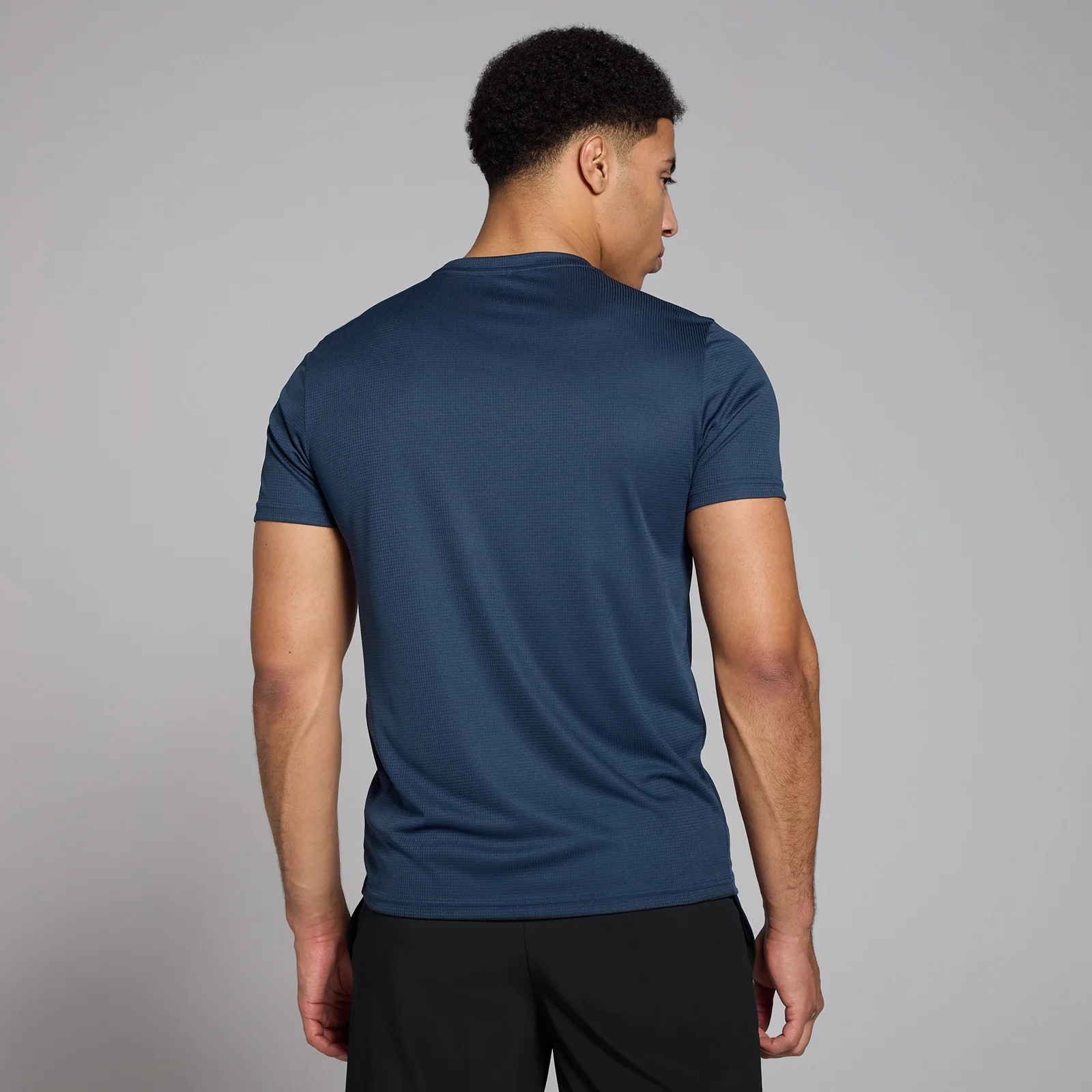 MP Men's Grid Training T-Shirt - Dark Blue - XS Image 2