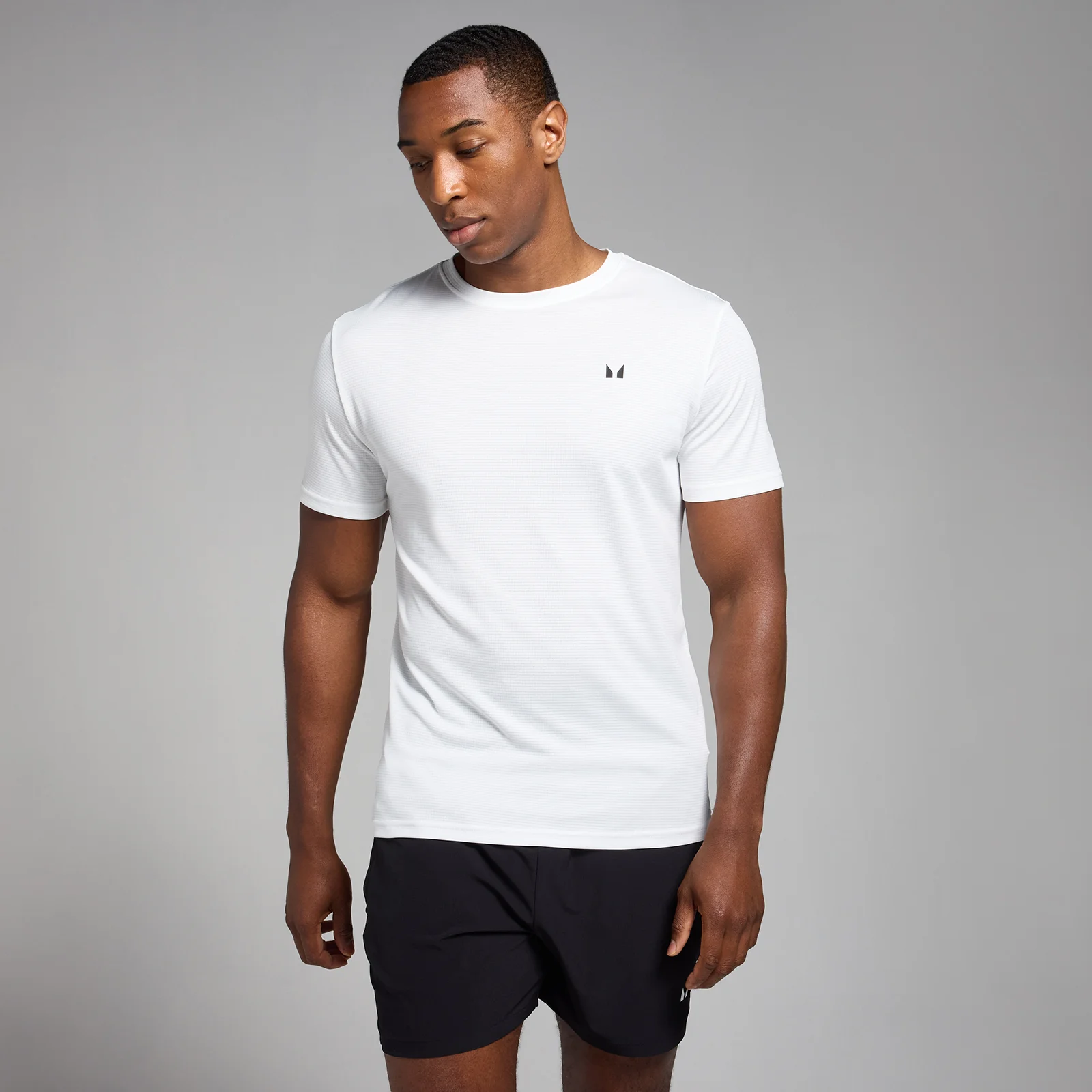 MP Men's Active Grid Training T-Shirt - White - XS Image 1