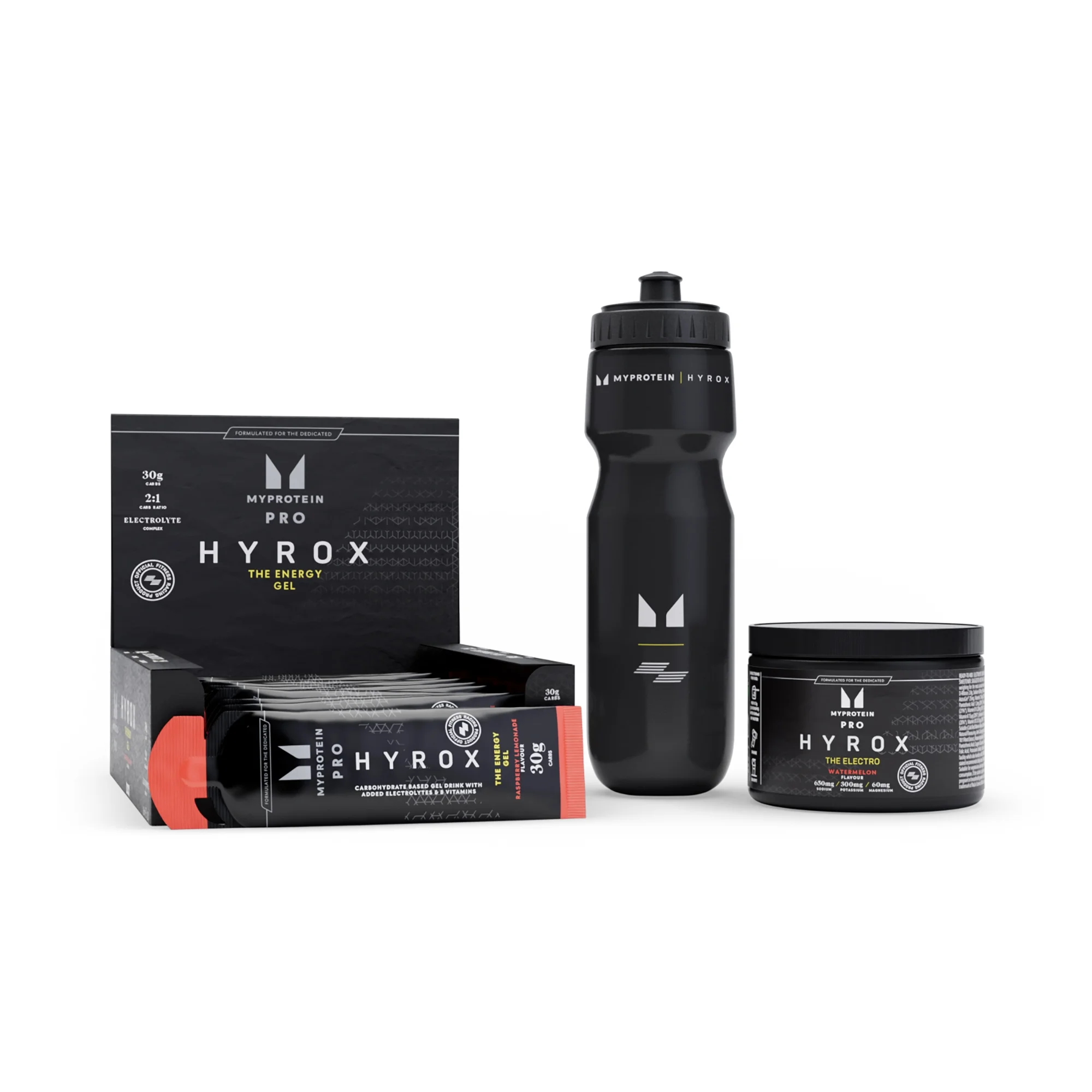 Running Kit - THE Energy - Raspberry Lemonade - THE Electro - Watermelon - Hyrox Sports Water Bottle Image 1