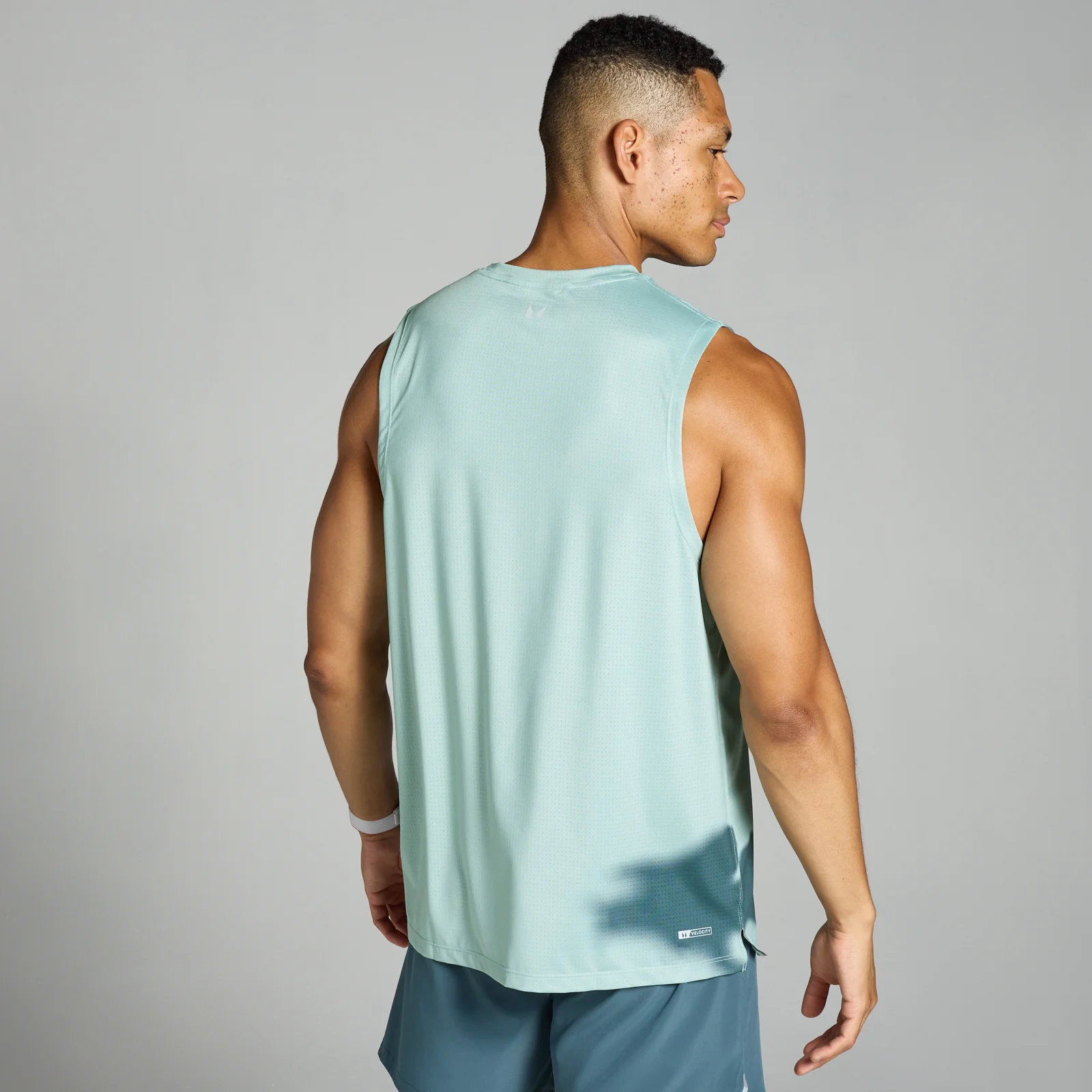 MP Men's Velocity Mesh Print Tank - Grey Mist - XS Image 2