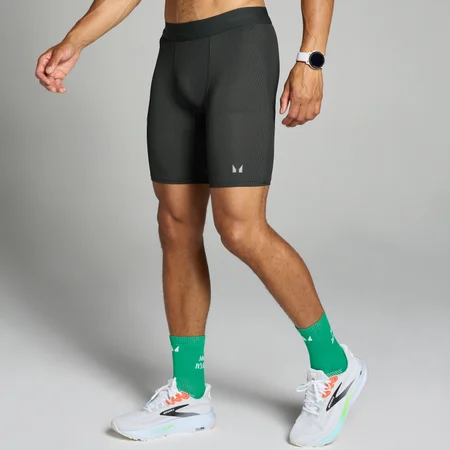 MP Men's Velocity Contrast Ribbed Baselayer Short - Black