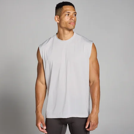 MP Men's Tempo Oversized Mesh Training Tank - Soft Grey