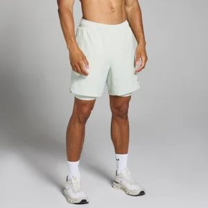 MP Men's Training 2 -in-1 Shorts - Misty Green - Size XS