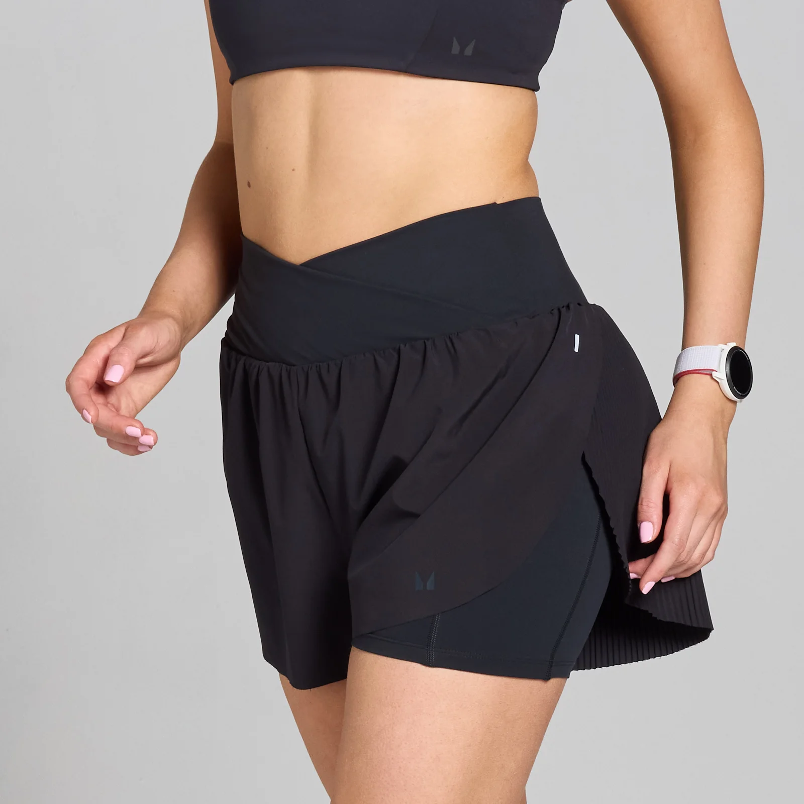 MP Women's Velocity Pleated Running Short - Black - XL Image 5